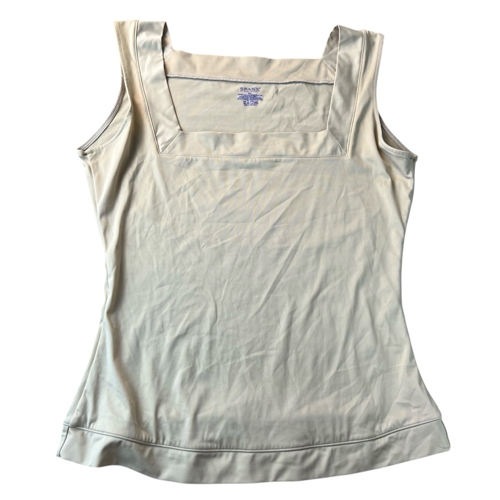 Spanks Hide & Sleek Square Neck Cream Cami Tank Top Shape Wear Size XL